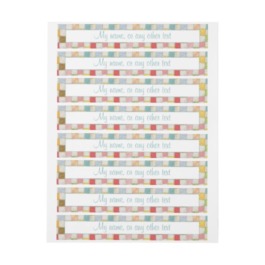 CRAZY QUILT 1"x7.25" Echt große Labels (Bogen)