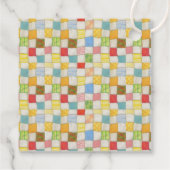 CRAZY QUILT 2" Quadratgarnmarken Geschenkanhänger (Rückseite)