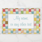 CRAZY QUILT 2"x3"-Etikett / Horizontal Lebensmitteletikett (Einzelnes Label)