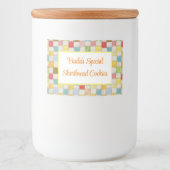 CRAZY QUILT 2x3 Lebensmittelbehälter-Etikett / Hor Lebensmitteletikett (Vorderseite)