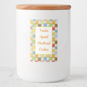 CRAZY QUILT 2x3 Lebensmittelcontainer-Etikett II / Lebensmitteletikett