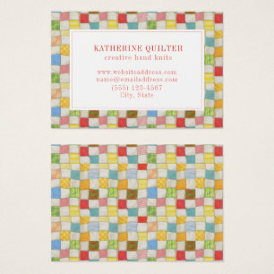 CRAZY QUILT 3,5 x 2,5 Visitenkarte