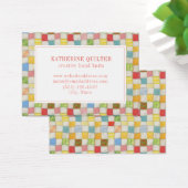 CRAZY QUILT 3,5 x 2,5 Visitenkarte (Schreibtisch)
