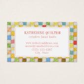 CRAZY QUILT 3,5 x 2 Visitenkarte II (Vorderseite)