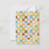 CRAZY QUILT 3.5x2.5 Flachkarte / Vertikal Mitteilungskarte (Vorderseite)