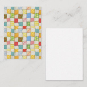 CRAZY QUILT 3.5x2.5 Flachkarte / Vertikal Mitteilungskarte