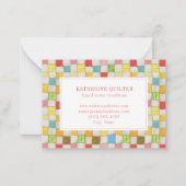 CRAZY QUILT 3.5x2.5-Visitenkarte - Horizontal Mitteilungskarte (Vorderseite)