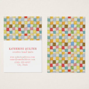 CRAZY QUILT 3,5x2,5 Visitenkarte III