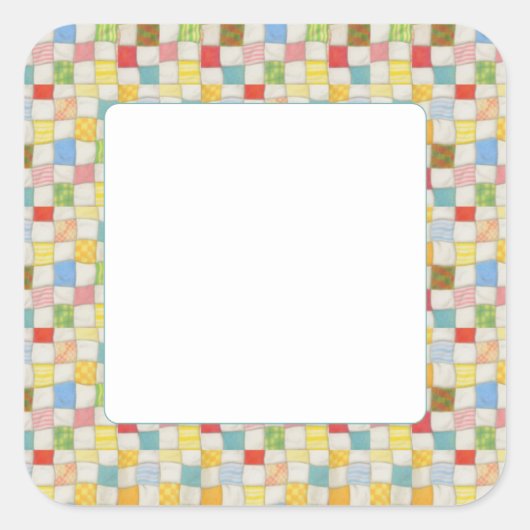 CRAZY QUILT 3" Quadrat Matte Stickers (Vorderseite)