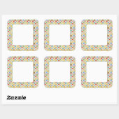CRAZY QUILT 3" Quadrat Matte Stickers (Blatt)