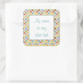 CRAZY QUILT 3" Quadrat Matte Stickers (Tasche)
