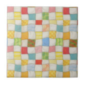 CRAZY QUILT 4,25" Square Keramik Tile Fliese (Vorderseite)