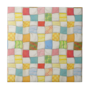 CRAZY QUILT 4,25" Square Keramik Tile Fliese