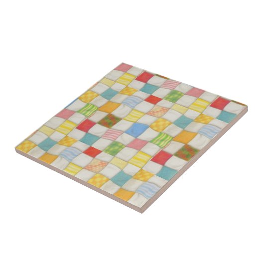 CRAZY QUILT 4,25" Square Keramik Tile Fliese (Seite)