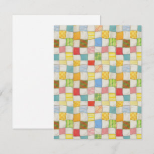 CRAZY QUILT 4,25x5,5 Flache Karte / Hochformat