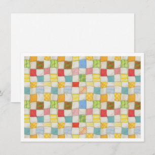 CRAZY QUILT 4,5x6,25 Flache Karte / Weiß Horizonta