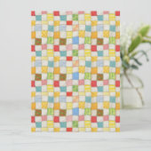 CRAZY QUILT 5.12x18.5 Flachkarte / Vertikal Karte (Stehend Vorderseite)
