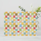 CRAZY QUILT 5.5x7.5 Flache Karte / Querformat (Stehend Vorderseite)
