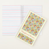 CRAZY QUILT 5.5x8.5 SpiralNotebook - Gelb Notizblock (Innen)