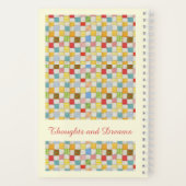 CRAZY QUILT 5.5x8.5 SpiralNotebook - Gelb Notizblock (Rückseite)