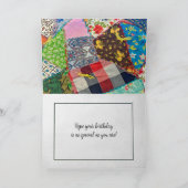 Crazy Quilt 60. Geburtstag Karte (Innenseite)