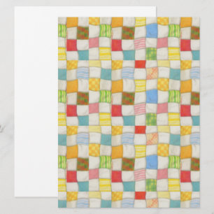 CRAZY QUILT 6.5x8.75 Flachkarte / Vertikal Karte