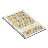 CRAZY QUILT 6.5x8.75 Notebook + Text gelb Notizblock (Rechte Seite)