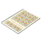 CRAZY QUILT 6.5x8.75 Notebook + Text gelb Notizblock (Linke Seite)