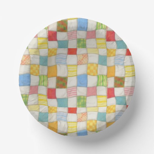 CRAZY QUILT 7" Papierboxen Pappteller (Vorderseite)