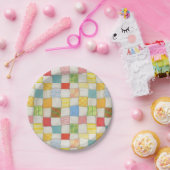 CRAZY QUILT 7" Round Paper Teller (Party)