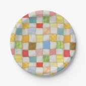 CRAZY QUILT 7" Round Paper Teller (Vorderseite)