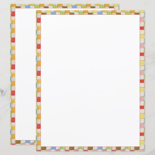 CRAZY QUILT 8,5 x 11 Stationery (Vorne/Hinten)