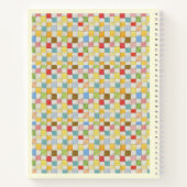CRAZY QUILT 8.5x11 Notebook + Text gelb Notizblock (Rückseite)