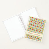 CRAZY QUILT 8.5x11 Notebook + Text gelb Notizblock (Innenseite)