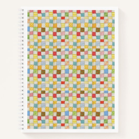 CRAZY QUILT 8.5x11 Spiral-Notebook Notizblock (Vorderseite)