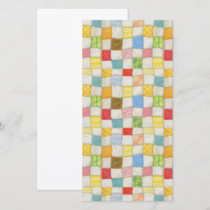 CRAZY QUILT 8x4 Flachkarte / Vertikal Karte