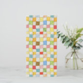 CRAZY QUILT 8x4 Flachkarte / Vertikal Karte (Stehend Vorderseite)