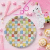 CRAZY QUILT 9" Rundpapier-Teller Pappteller (Party)