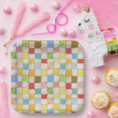 CRAZY QUILT 9" Square Paper Teller (Party)