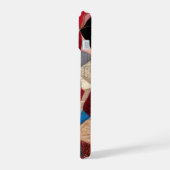 Crazy Quilt Abstraktes Muster iPhone 15 Hülle (Linke Seite)