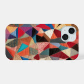 Crazy Quilt Abstraktes Muster iPhone 15 Hülle (Rückseite (Horizontal))