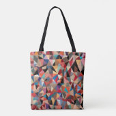 Crazy Quilt Abstraktes Muster Tasche (Rückseite)