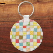 CRAZY QUILT Aluminium Circle Schlüsselanhänger (Rückseite)