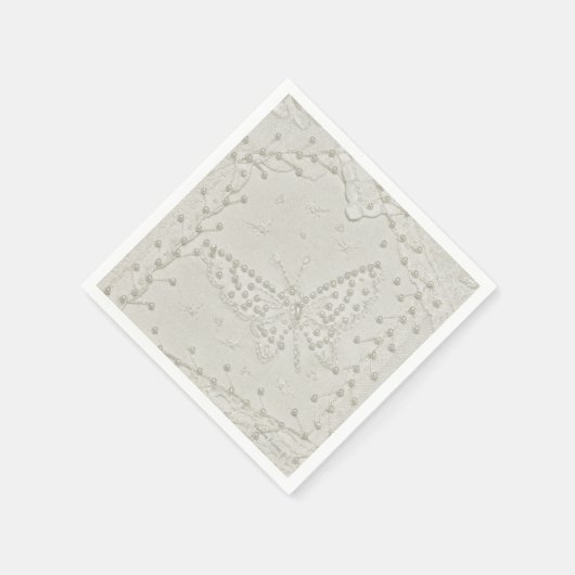 Crazy Quilt besticktes Design Napkins Serviette (Ecke)