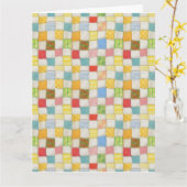 CRAZY QUILT Big Birthday Card Karte (Gelbe Blume)