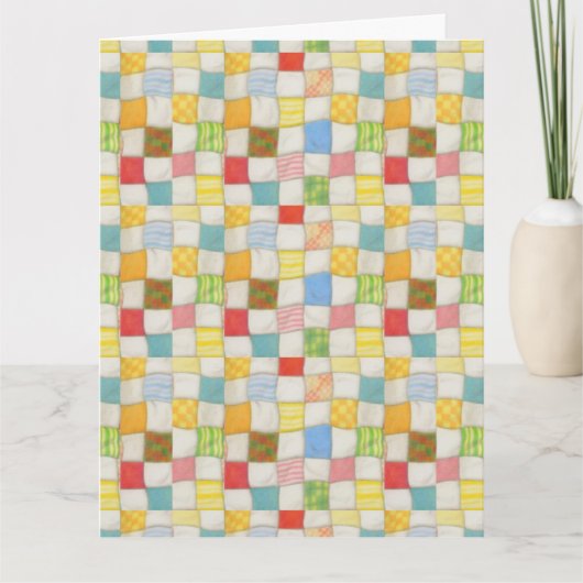CRAZY QUILT Big Birthday Card Karte (Vorderseite)