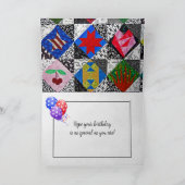 Crazy Quilt Birthday Karte (Innenseite)
