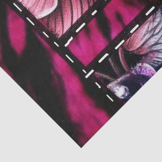 Crazy Quilt Black Cherry floral Muster Decoupage Seidenpapier (Detail)