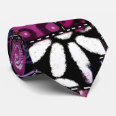 Crazy Quilt Black Cherry Floral Pattern Krawatte (Gerollt)