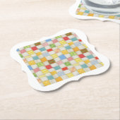 CRAZY QUILT Bracket Paper Untersetzer - White (angewinkelt)